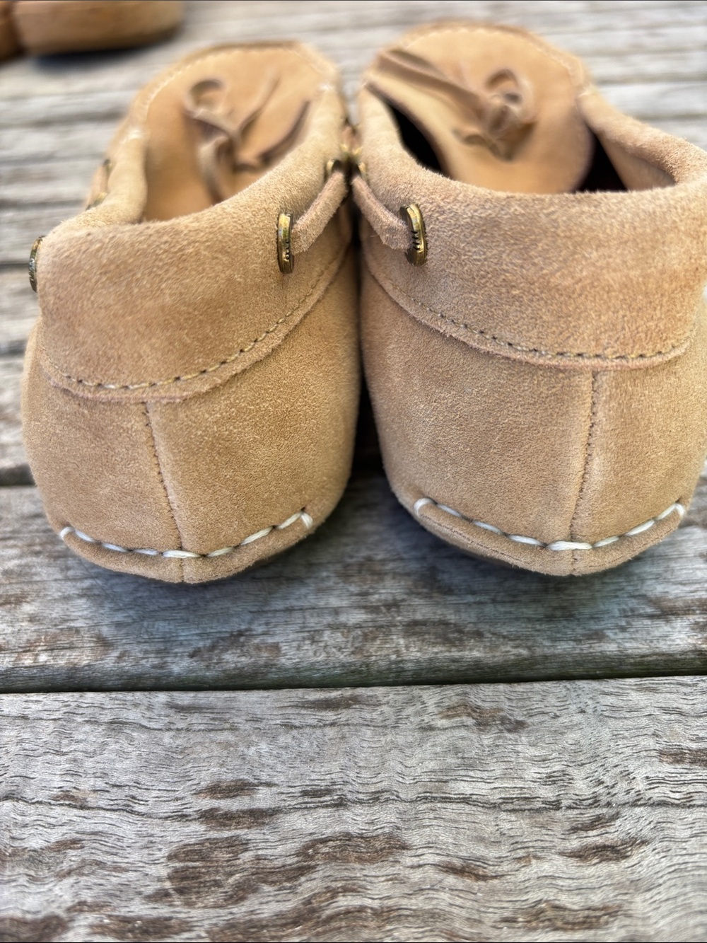 Lands’ End Suede Driving Moccasins | Camel Tan | Size 8 | NWOT - Picture 6 of 6